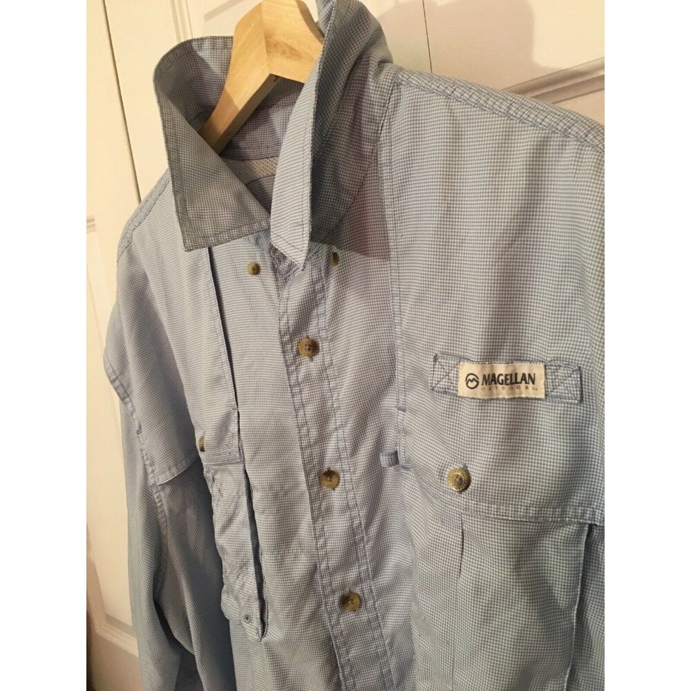MAGELLAN OUTDOORS MEN’S Sz 2XL‎ VENTED SHIRT BLUE